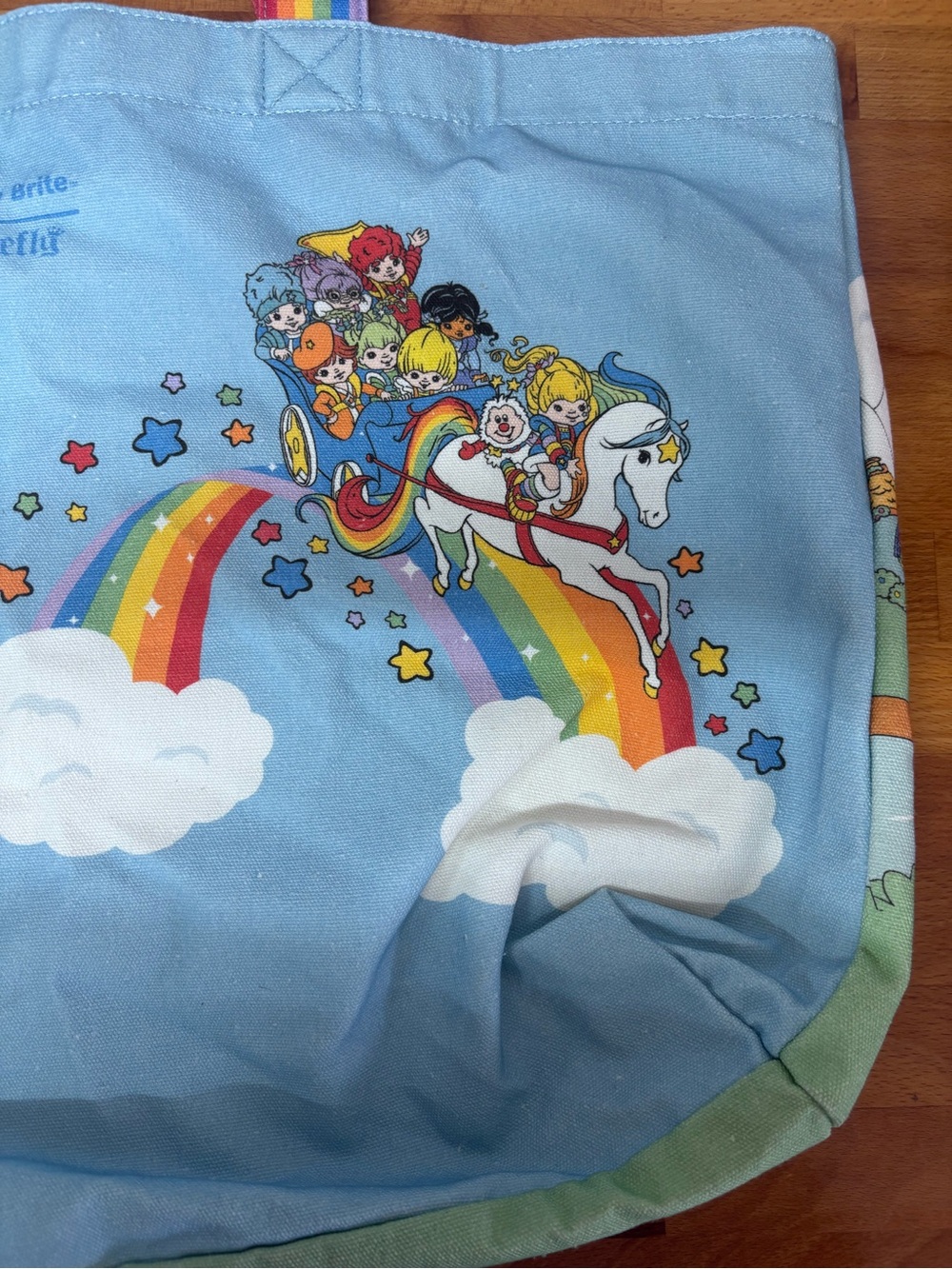 Loungefly Rainbow Brite The Color Kids Rainbow Handle Canvas Tote Bag - Picture 8 of 11